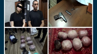 Narkokuryerliyə cəlb olunan tanışlarda 11 kq narkotik və silah aşkarlanıb - FOTO