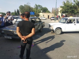 Kürdəmirdə yol qəzası baş verib - FOTO