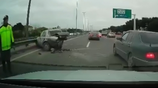 "Aeroport" yolunda daha bir DƏHŞƏTLİ QƏZA - VİDEO 