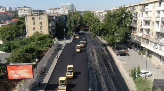 Miкayıl Müşfiq küçəsində asfaltlanma işləri icra olunur - FOTO - VİDEO