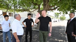 İlham Əliyev Xocalıda bu ailənin qonağı oldu - FOTO 