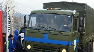 Laçın yolundan RSK-nın daha bir təminat maşını keçib - VİDEO 