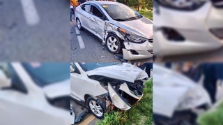 Göygöldə qəza: iki “Hyundai” toqquşdu  - VİDEO