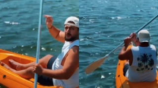 Abbas lüks avtomobilini qayığa dəyişdi  - VİDEO