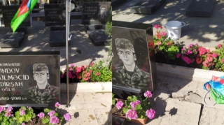 Şəhidlərimizin məzarı yanındakı Azərbaycan bayrağına qarşı hörmətsizlik   - FOTO