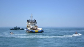 Rusiyanın hərbi gəmisi Bakıda olub, sərhəd təhlükəsizliyinin təmini müzakirə edilib - FOTO 