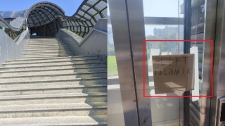 "Ukrayna" dairəsində inşa edilmiş keçiddə lift işləmir - SAKİNLƏRDƏN ŞİKAYƏT  - FOTO