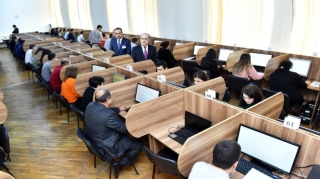 Ədliyyə orqanlarına qulluğa qəbulla bağlı imtahan keçirildi