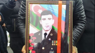 Ordumuzun şəhid olan hərbçisi Gəncədə dəfn edilib  - FOTO
