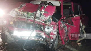 Kürdəmirdə iki "VAZ" toqquşdu: 4 nəfər xəsarət aldı   - FOTO