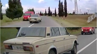 В Самухском районе водитель выехал на встречную дорогу и чудом избежал аварии - ВИДЕО 