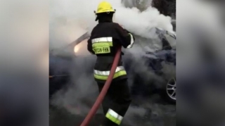 Bakıda avtomobildə yanğın olub