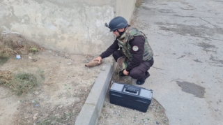 Sumqayıtda top mərmisi tapıldı - VİDEO 