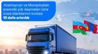 Azərbaycanın Monqolustanla yük daşımaları üzrə icazə kvotası 10 dəfə artırılıb 