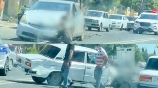 Cəlilabadda “Prius” və “VAZ” toqquşdu, sərnişin xəsarət aldı   - VİDEO