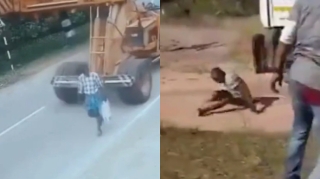 Kameraya düşən dəhşət: Tanker sürücüsü piyadanı vurub öldürdü   - VİDEO