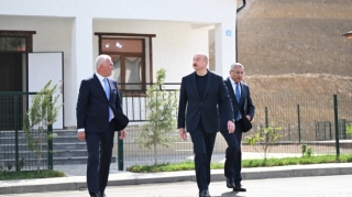 Prezident Laçının Bəylik kəndinin açılışında - FOTOLAR 