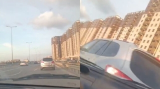 В Баку неудачный маневр водителя привел к ДТП - ВИДЕО 