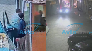 Əvvəl şlaqbaumu qırdı, sonra yaşlı mühafizəçini döydü - Bakıda HADİSƏ - VİDEO 