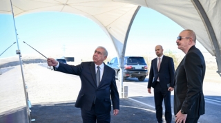 Prezident avtomobil yolunun açılışında - FOTOLAR 