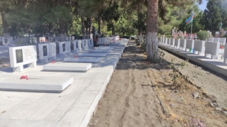 Yevlaxda “Şəhidlər Xiyabanı”  əsaslı təmir edilir  - FOTO