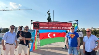 Vyananın mərkəzində Azərbaycan icmasının etiraz aksiyası təşkil edilib - FOTO 