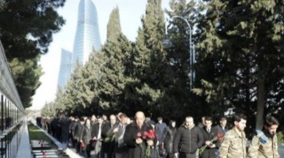 Daşaltı şəhidlərinin məzarı ziyarət olunub - FOTO 