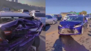 В Баку столкнулись три автомобиля  - ВИДЕО