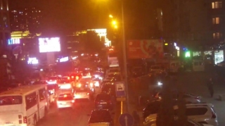 Yanğına görə yoldakı məhdudiyyət aradan qaldırıldı  - FOTO - YENİLƏNİB