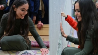 Leyla Əliyevadan tarixi xalçaya ilmələr - VİDEO