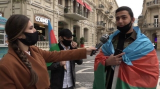 Жители Баку радуются освобождению Лачына  - ВИДЕО