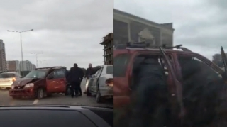 Bakı-Sumqayıt yolunda zəncirvari qəza olub, yaralılar var - VİDEO 