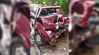 İdarəetməni itirən sürücü “099”u ağaca çırpdı   - VİDEO