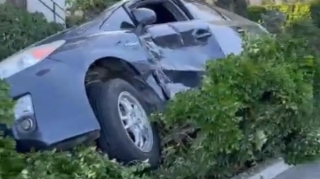 Bakıda "Prius" aşdı - VİDEO 