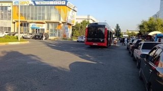 Sumqayıtda 7 nömrəli avtobus sürücüləri marşrutları ilə hərəkət etmir - FOTO 
