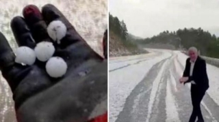 Türkiyədə erkən qış:  Sivasa qar yağdı  - VİDEO