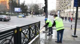 Bakının mərkəzi küçələrində aparılan abadlıq işləri yaxın vaxtlarda yekunlaşacaq 