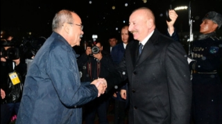  İlham Əliyev Özbəkistanda səfərdədir - FOTO 