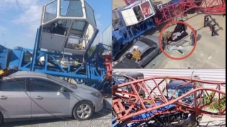 Rusiyada kran operatoru faciəvi şəkildə həlak oldu - FOTO - VİDEO 