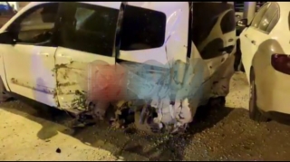 İki avtomobilin toqquşması 7 maşına ziyan vurdu   - VİDEO