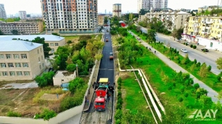 Xətai rayonunda Cavanşir küçəsi təmir edilir  - FOTO - VİDEO