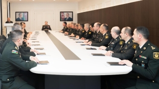 Nazir Vilayət Eyvazov Daxili Qoşunlarda əməliyyat müşavirəsi keçirdi - FOTOLAR 