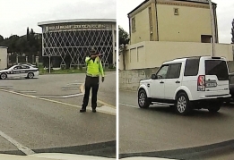 Yol polisinin "saxla" işarəsi verdiyi sürücü görün nə etdi   - VİDEO