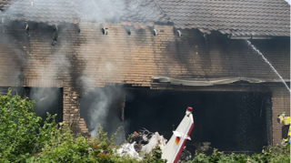 Almaniyada kiçik təyyarə evin üstünə düşdü   - YENİLƏNİB