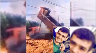 Yük maşınına toxunan elektrik xəttləri 23 yaşlı sürücünü kül etdi   - VİDEO