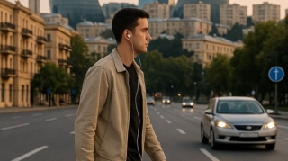 Qulaqlıqdan istifadə yolda təhlükədir - DYP-dən PİYADALARA ÇAĞIRIŞ  - FOTO