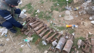 Binəqədidə hərbi sursat aşkarlanıb  - FOTO - VİDEO