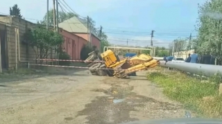 Biləcəridə yol çökdü 