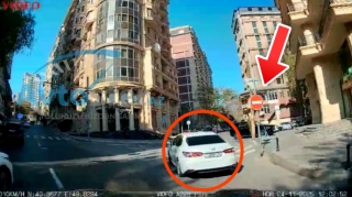 “Giriş qadağandır” nişanının tələbini pozan sürücü – 90-PB-155 - VİDEO 