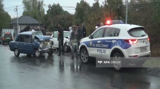 Zaqatalada iki maşın toqquşdu, xəsarət alanlar var   - FOTO
